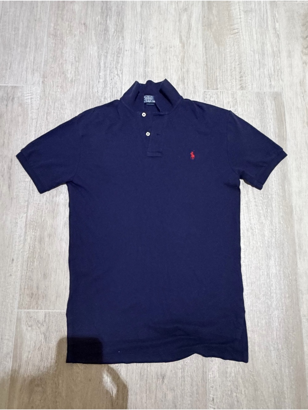 Polo by Ralph Lauren Navy Short-Sleeve Polo with Red Pony